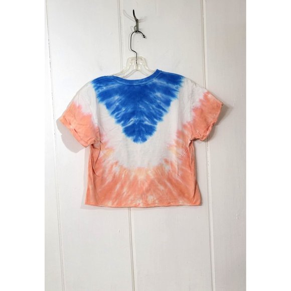 Peanuts Snoopy Life's A Beach Tie Dye Cropped T Shirt - Picture 2 of 5